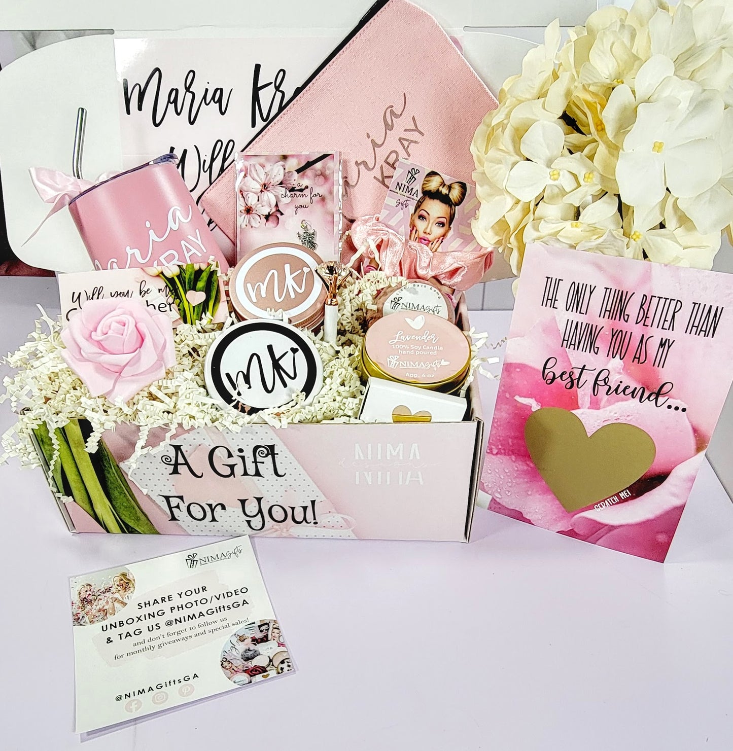 Godmother Proposal Gift Box with Wine Tumbler and Custom Scratch Off Card, Will You be my Godmother Basket, God Parents Proposal Gift-GMPB01