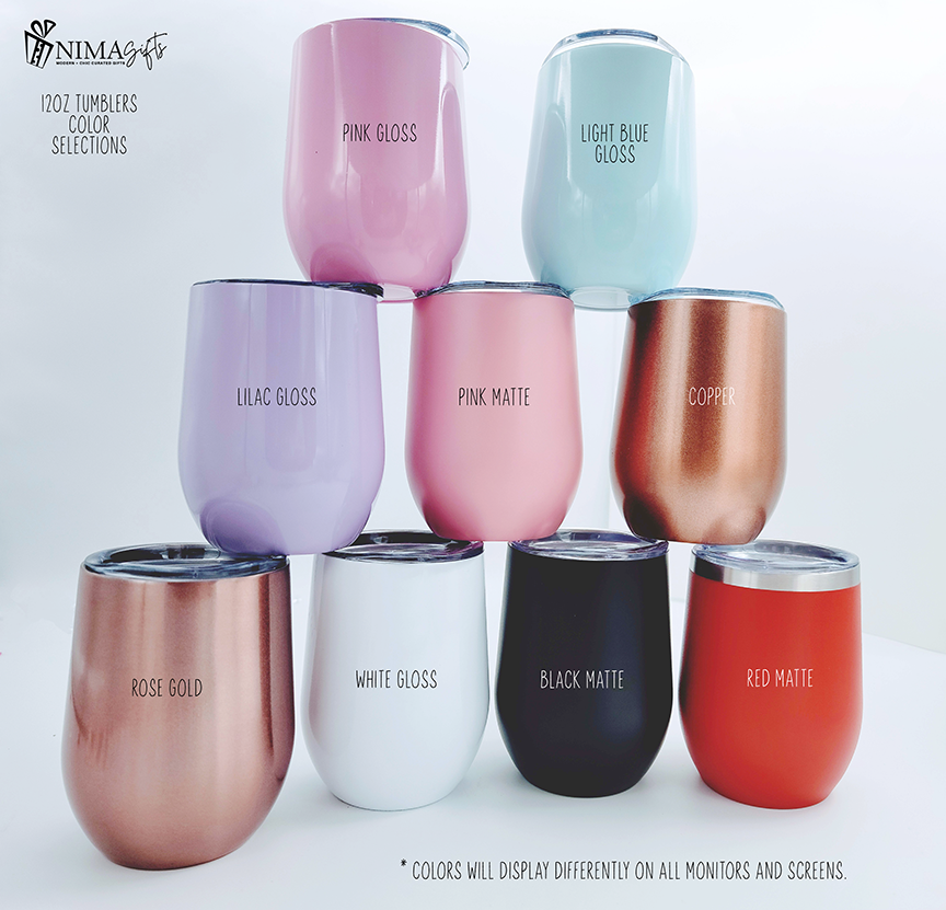 Engraved Wedding Tumblers – Custom Wine, Glass & Stainless Steel Cups for Bridesmaids & Groomsmen (12oz–20oz, Personalized) - EWT01