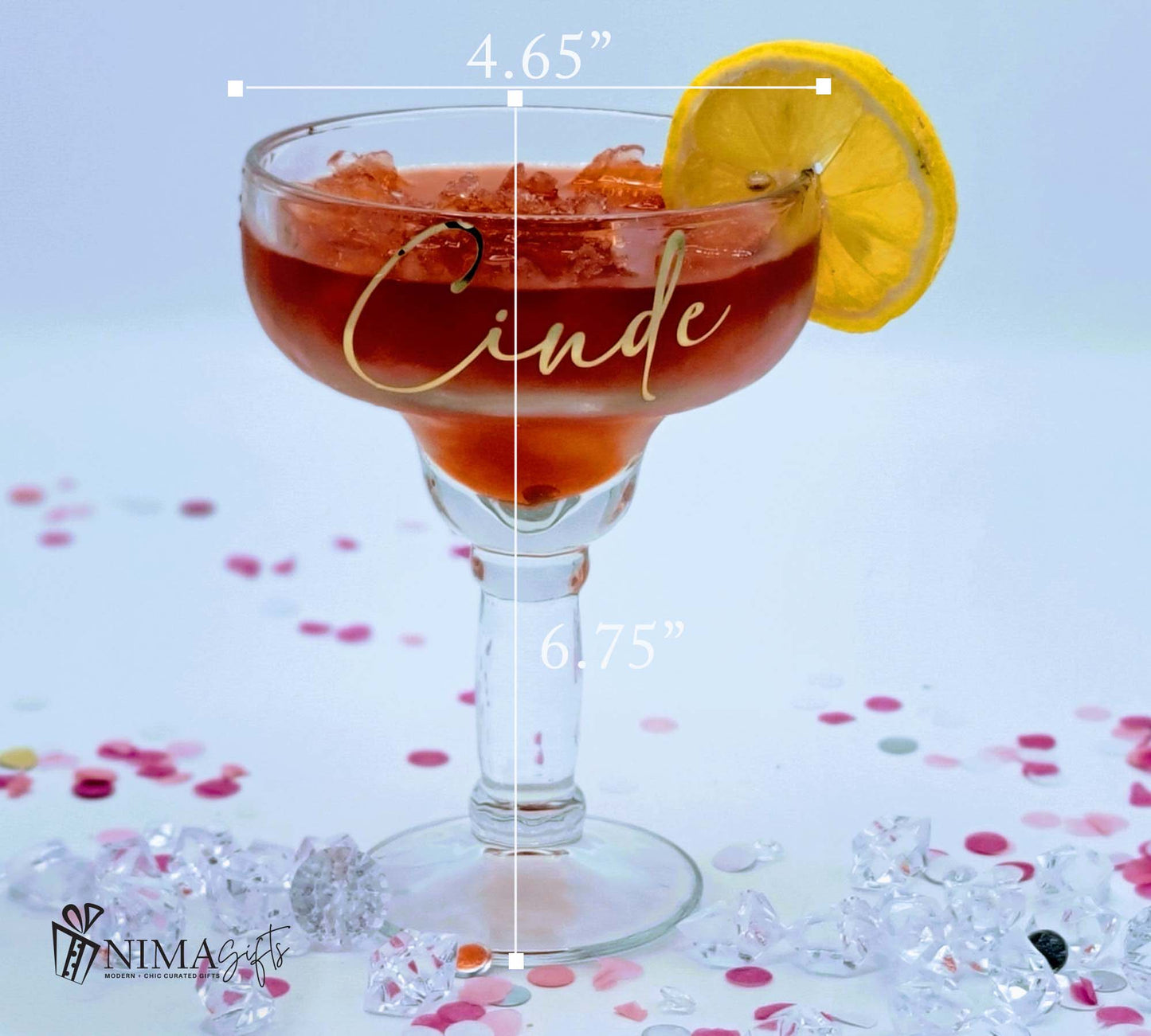 Personalized Margarita Glass – Custom Name | Bachelorette & Girls Weekend - BMPB032