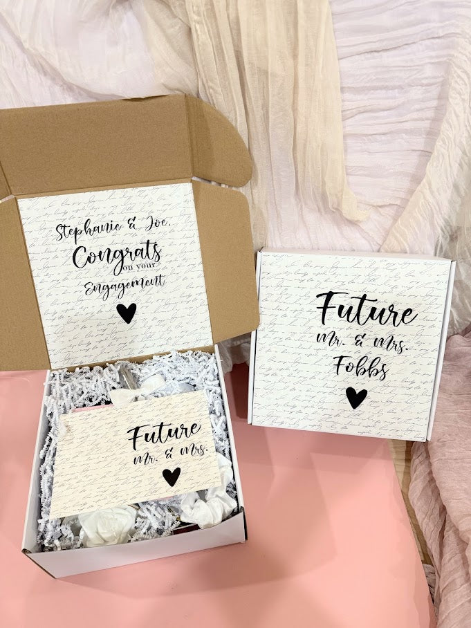 Engagement Gift for Couple, Couples Engagement Gift Box For Bride & Groom, Wedding Gift, Engagement Gift Set Future Mr and Mrs Gift-EGFC001D