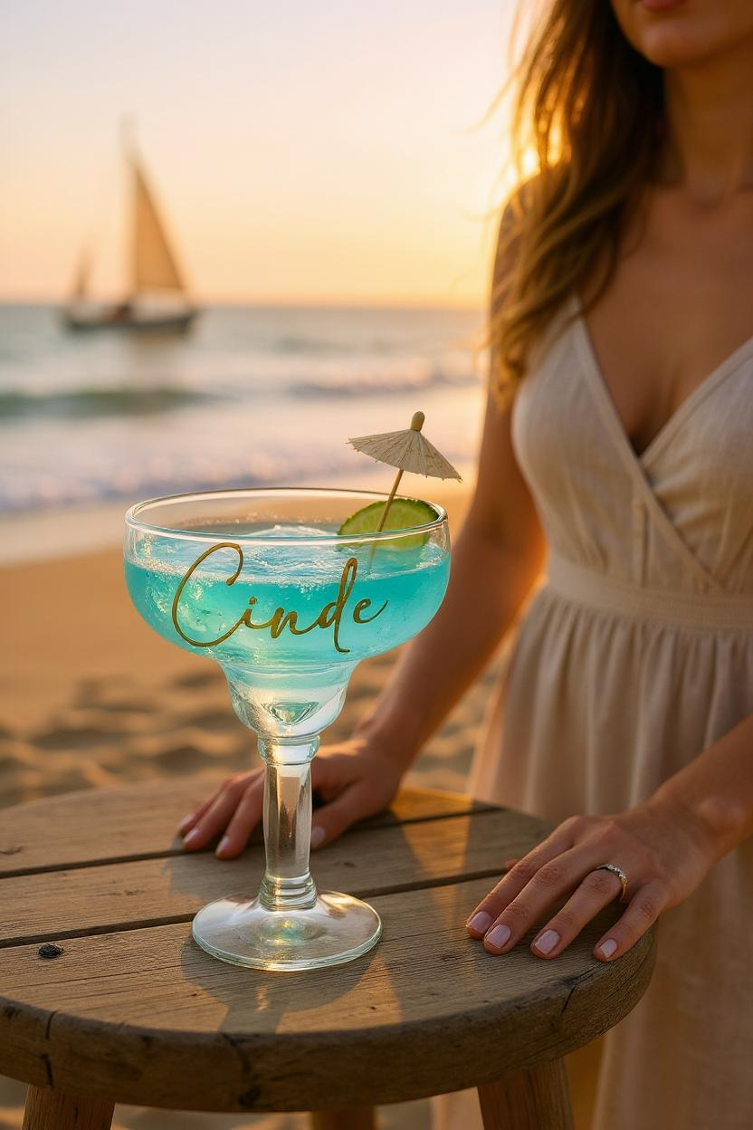 Personalized Margarita Glass – Custom Name | Bachelorette & Girls Weekend - BMPB032