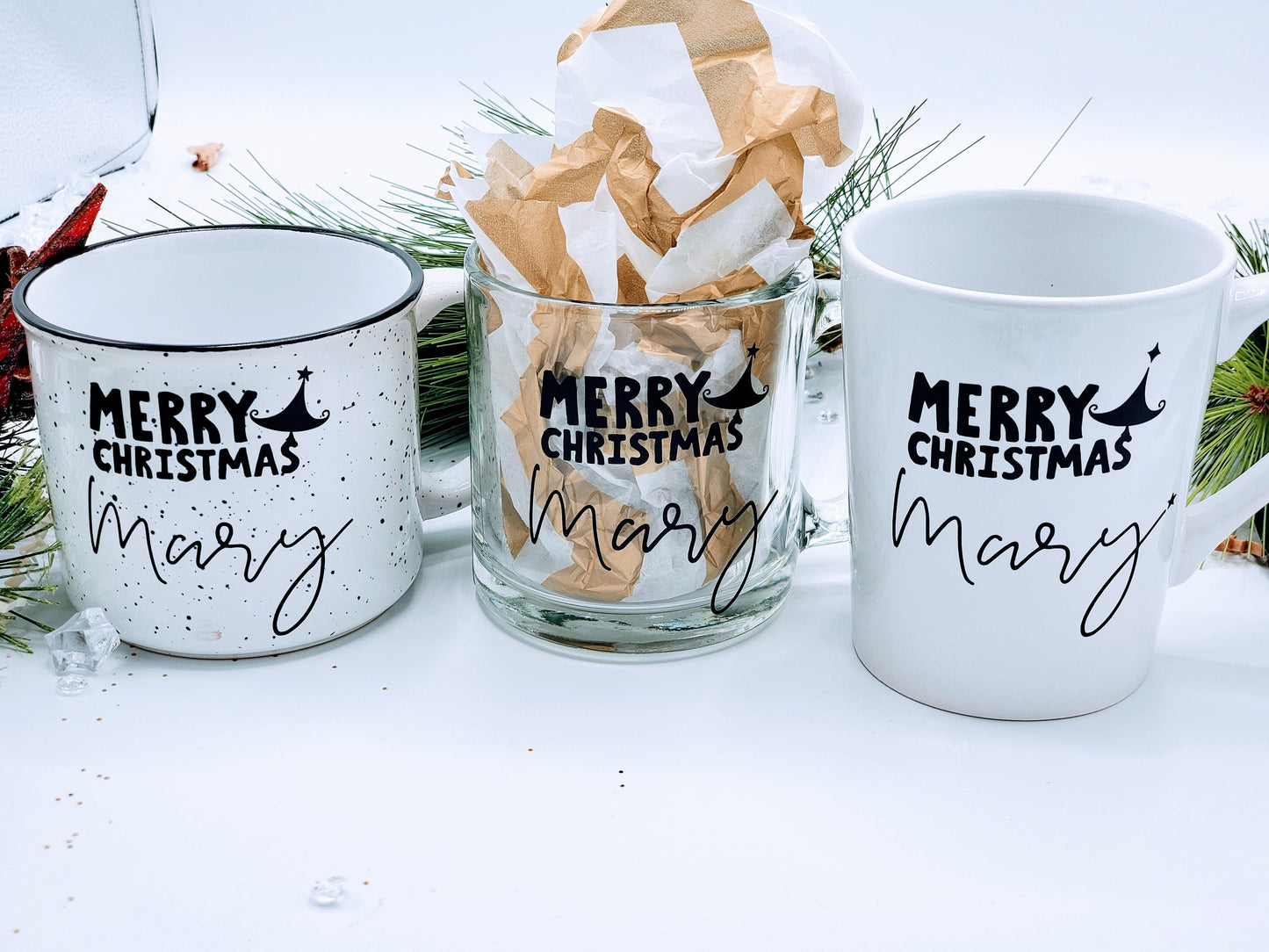 Christmas Gift Box for Women with Glass Coffee Mug, Personalized Best Friend Spa Gift, Christmas Gift for Her, Holiday Gift Basket -CSGB012
