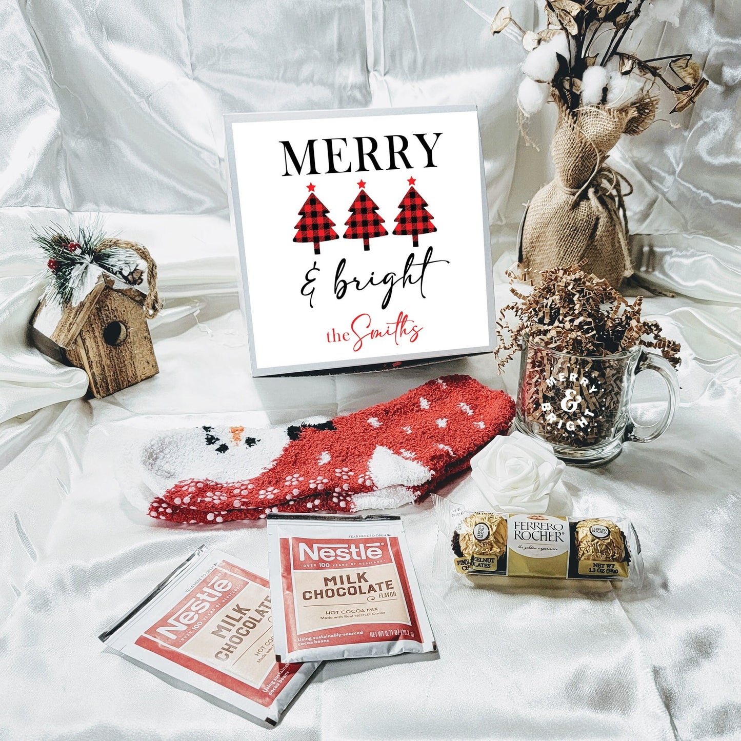 Unique Christmas Gift Box for Women, Cozy Holiday Gift Set for Mom, BFF, or Coworker, Christmas Gift Ideas for Woman Friends - CSB027