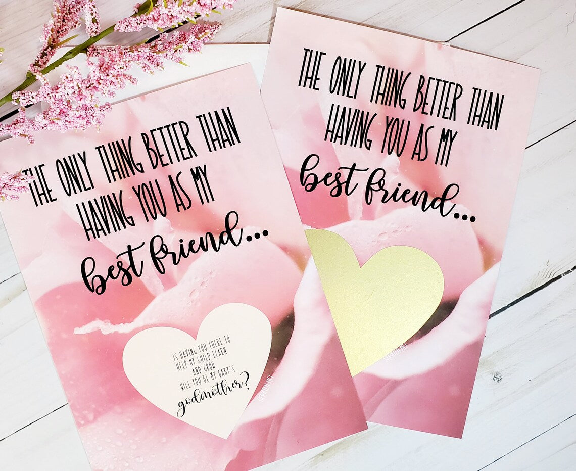 Godmother Proposal Gift Box with Wine Tumbler and Custom Scratch Off Card, Will You be my Godmother Basket, God Parents Proposal Gift-GMPB01
