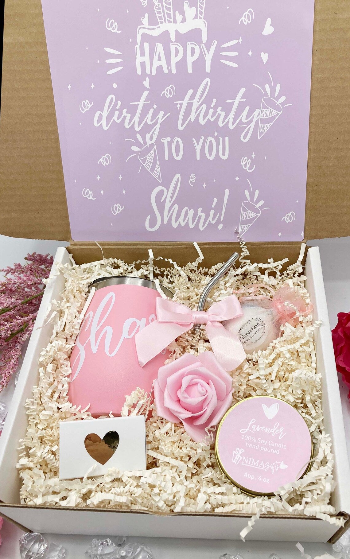 Birthday Gifts for Her Personalized, Gift Basket for Women Birthday, Birthday Gift Box for Best Friend Mom Sister Wife Coworker-BDGB18