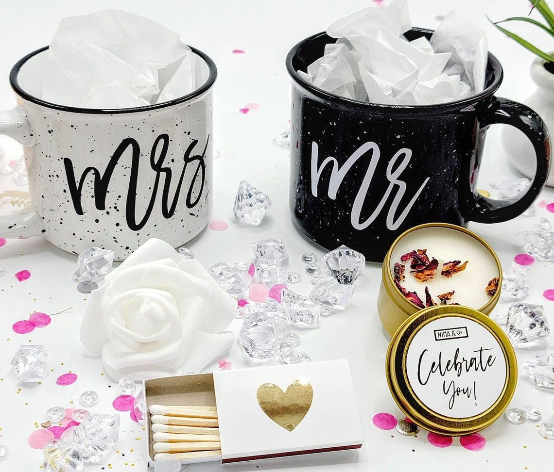 Engagement Gift for Couple, Couples Engagement Gift Box For Bride & Groom, Wedding Gift, Engagement Gift Set Future Mr and Mrs Gift-EGFC001D