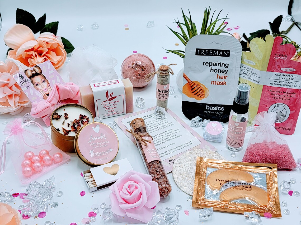 Birthday Gift Box, Spa Gift Basket, Birthday Box Gift for Her, Spa Gift Box, Spa Gift Set For Women Mothers Day Gift Thinking Of You-SBDS05