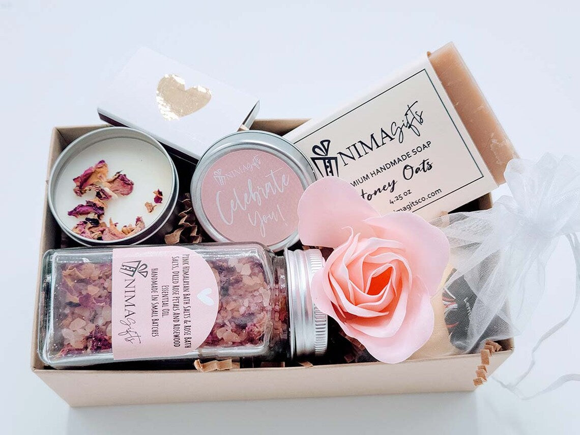 Personalized Self Care Spa Gift Box for Women, Bath Gift Set Self Care Gift Box for Her, Spa Gift Set Relaxation Gift Care Package - VDGB05