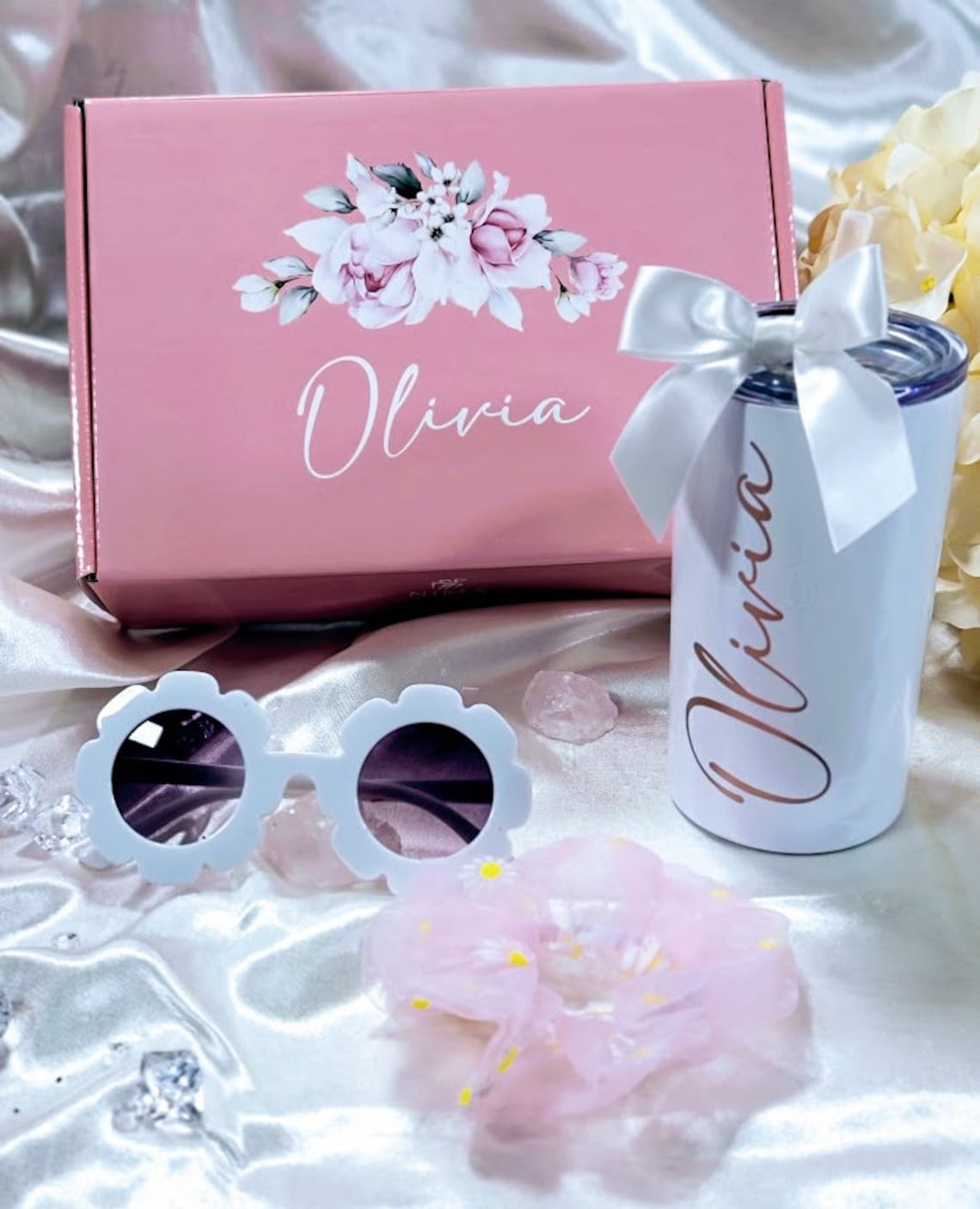Flower Girl Proposal Box Gift, Flower Girl Gift Set, Flower Sunglasses, Junior Bridesmaid Set, Flower Girl Set, Flower Girl Gift Box-FGGB004
