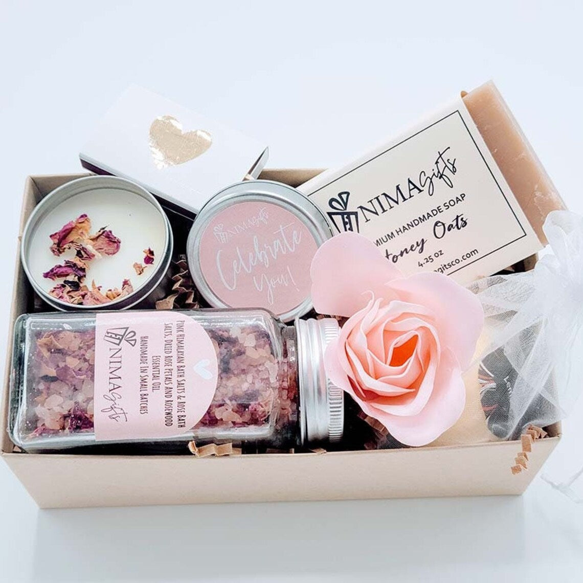 Personalized Self Care Spa Gift Box for Women, Bath Gift Set Self Care Gift Box for Her, Spa Gift Set Relaxation Gift Care Package - VDGB05