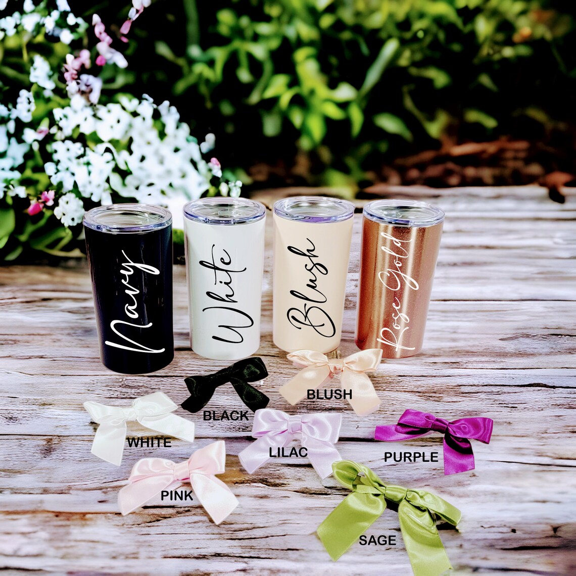 Flower Girl Tumbler, Skinny Mini Personalized Tumbler, Custom Kids Cup, Flower Girl Gift, Ring Bearer Gift Tumbler, Birthday Gift - FGTG001