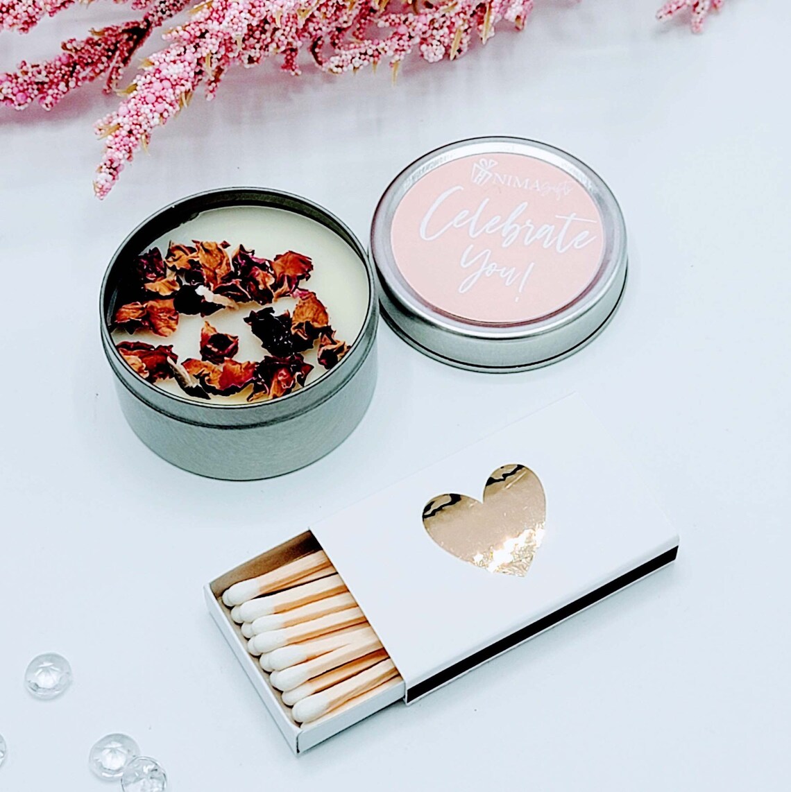 Birthday Gift Box for Her! Women's Gift Box + Bath Salts, Spa Gift Set, and Self Care Gift Treats. Perfect Best Friend Care Package -MDGB001
