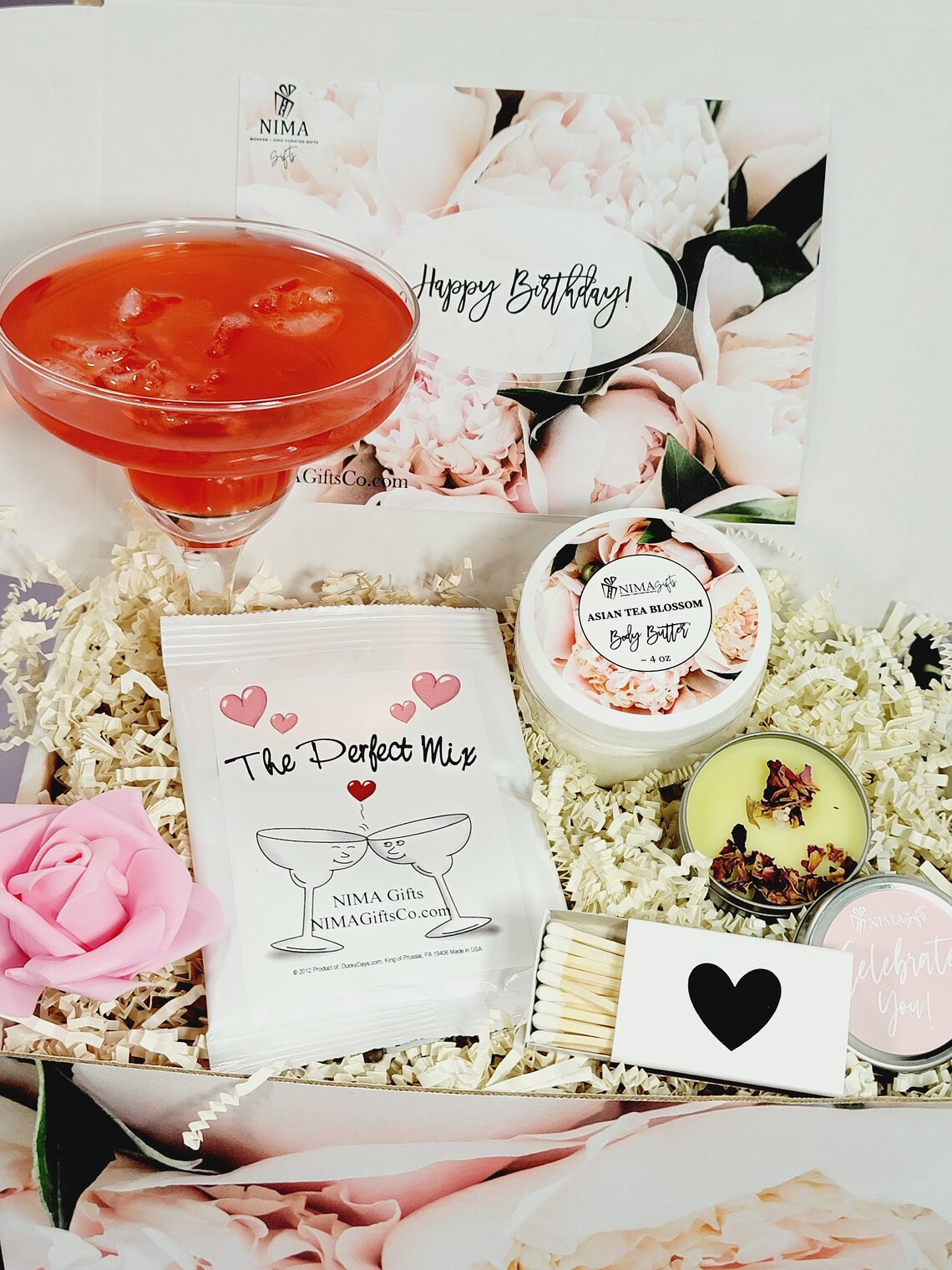 Margarita & Spa Birthday Gifts for Her, Best Friend Gift, 30th Birthday or 40th Birthday Gifts for Women, Birthday Gift Basket- MDGB016