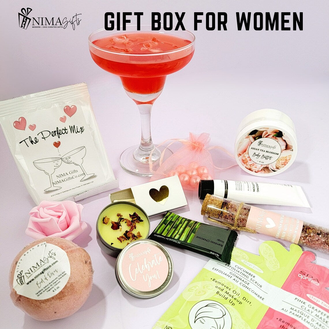 Margarita & Spa Birthday Gifts for Her, Best Friend Gift, 30th Birthday or 40th Birthday Gifts for Women, Birthday Gift Basket- MDGB016