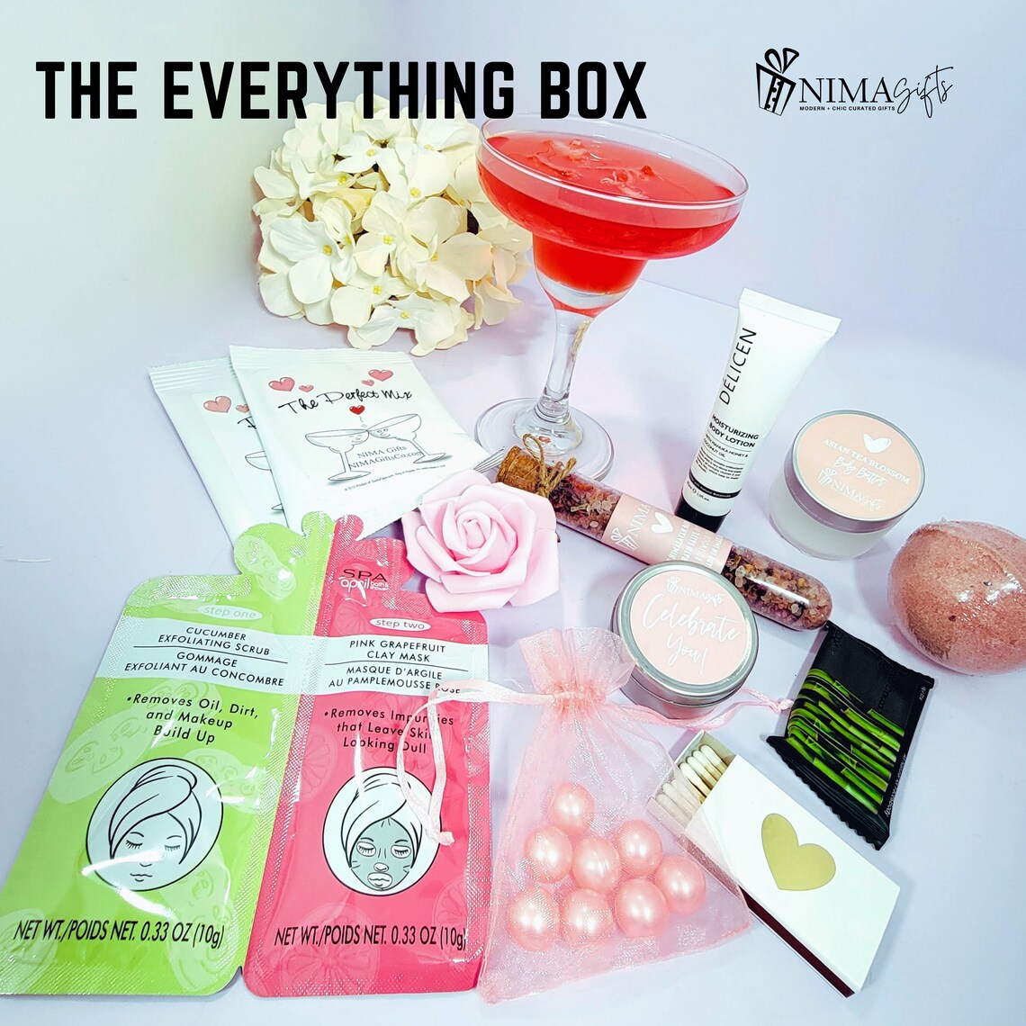 Margarita & Spa Birthday Gifts for Her, Best Friend Gift, 30th Birthday or 40th Birthday Gifts for Women, Birthday Gift Basket- MDGB016