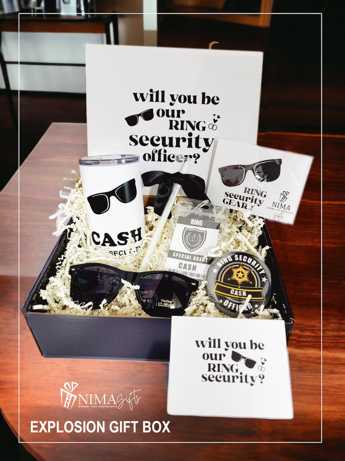 Ring Bearer Proposal Gift Box Set, Personalized Ring Bearer Gift Ideas, Proposal Box for Ring Security, Groomsmen Proposal Gifts - RBGB02
