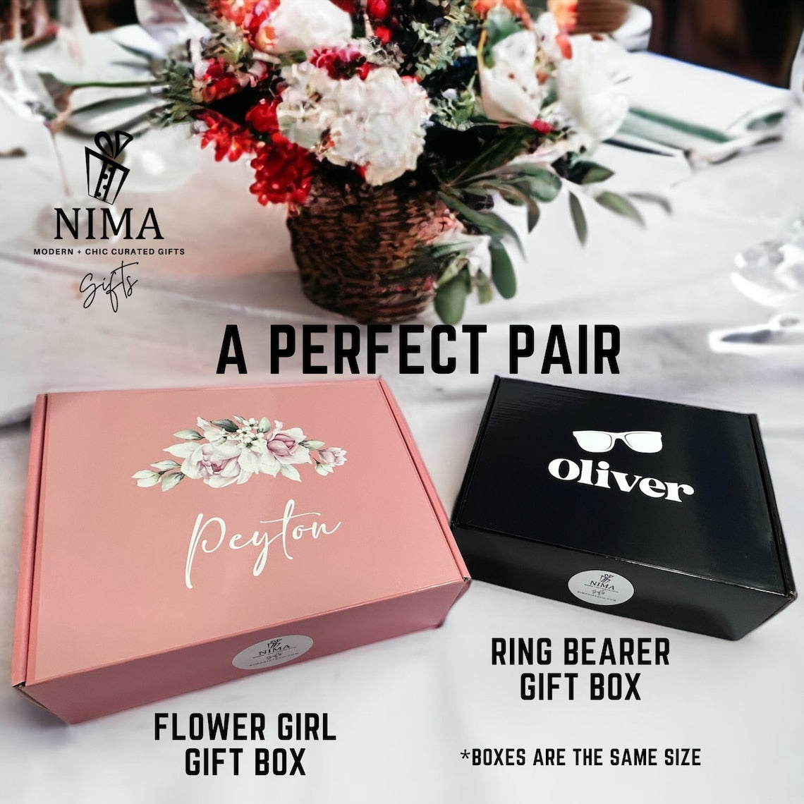 Flower Girl Proposal Box Gift, Flower Girl Gift Set, Flower Sunglasses, Junior Bridesmaid Set, Flower Girl Set, Flower Girl Gift Box-FGGB004