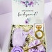 Purple & Gold Bridesmaid Proposal Box Set, Lilac Will You Be My Bridesmaid Gift Box Set, Maid of Honor Proposal Box, Bridesmaid Box -BMPB033