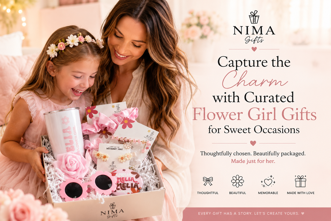 Personalized flower girl gifts and keepsake proposal box ideas for weddings