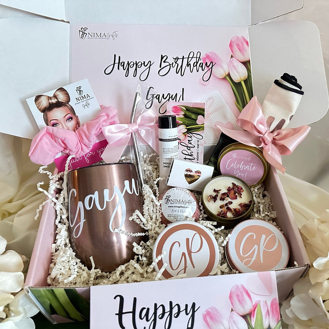 Personalized birthday gift boxes for women