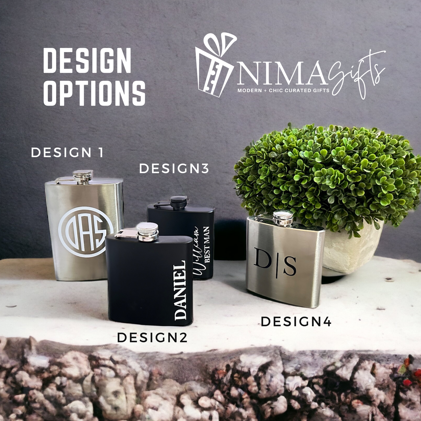 Personalized Groomsman Proposal Box – Flask, Shades, Socks, Shot Glass & More | Best Man Gift Set | Will You Be My Groomsman? - GPGB03
