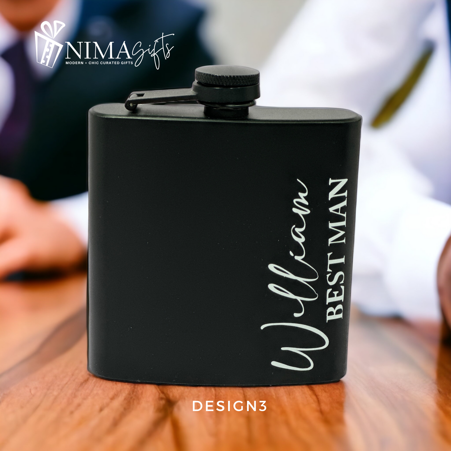 Personalized Groomsman Proposal Box – Flask, Shades, Socks, Shot Glass & More | Best Man Gift Set | Will You Be My Groomsman? - GPGB03