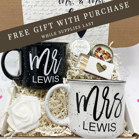 Bride & Groom Gift – Personalized Engagement Gift Box for Couple, Luxury Newly Engaged Keepsake Set – EGFC001D