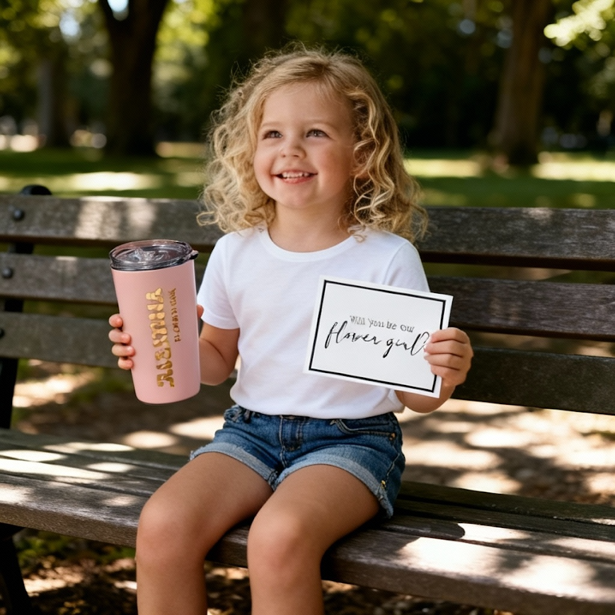 Flower Girl Proposal Box or Gift Bag – Personalized Gift for Junior Bridesmaid - FGGB009