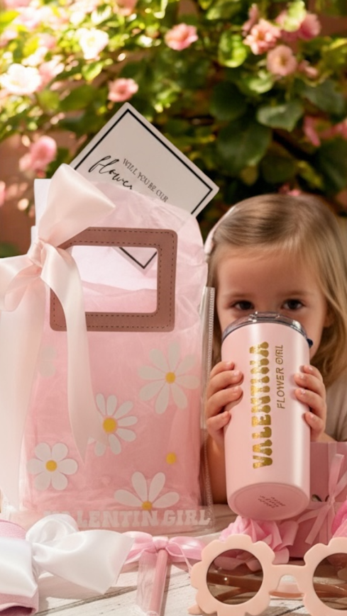 Flower Girl Proposal Box or Gift Bag – Personalized Gift for Junior Bridesmaid - FGGB009