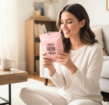 NIMA Gifts Hangover Recovery Kit for bridesmaids and bachelorettes, featuring essentials for post-party recovery, in a compact package.