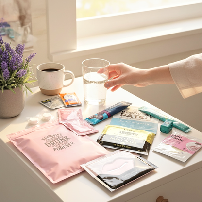 NIMA Gifts Hangover Recovery Kit for bridesmaids and bachelorettes, featuring remedies and essentials in a compact package.