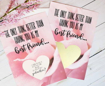 Godmother Proposal Gift Box with Wine Tumbler and Custom Scratch Off Card, Will You be my Godmother Basket, God Parents Proposal Gift-GMPB01