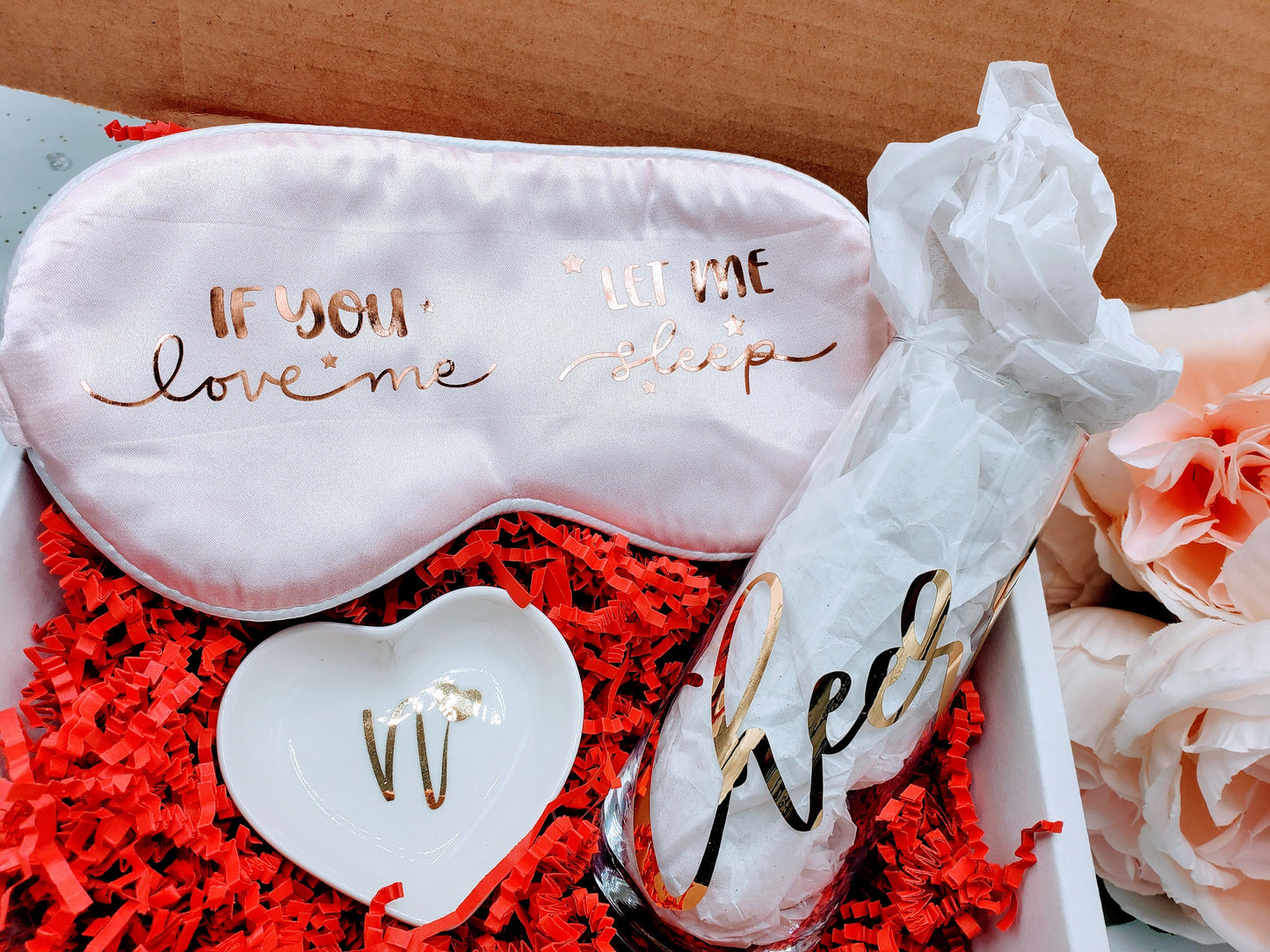 Graduation Gift Box for Her, Champagne Glass, Candle & Sleeping Mask