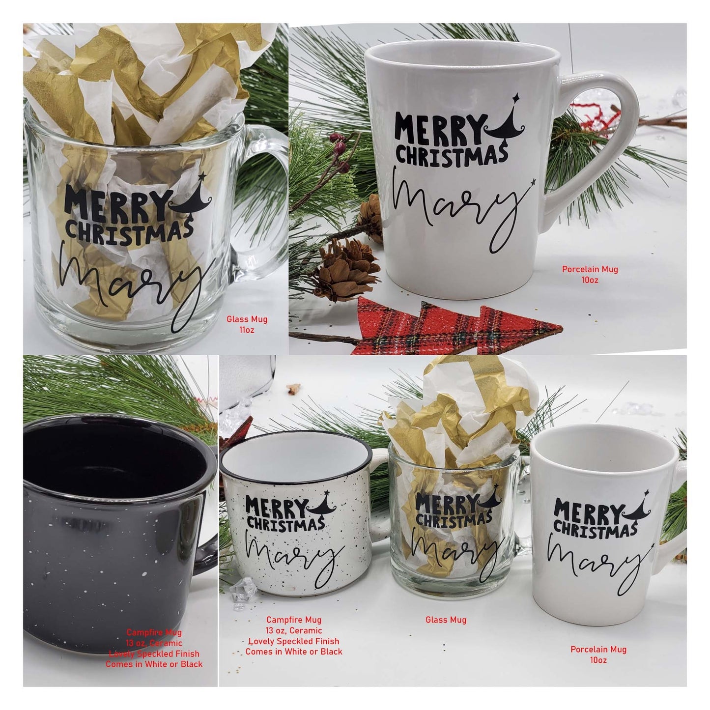 Christmas Gift Box for Friend with Personalized Mug, Christmas Gifts for Men, Holiday Gift Set, Holiday Gifts Basket for Her - CSGB010