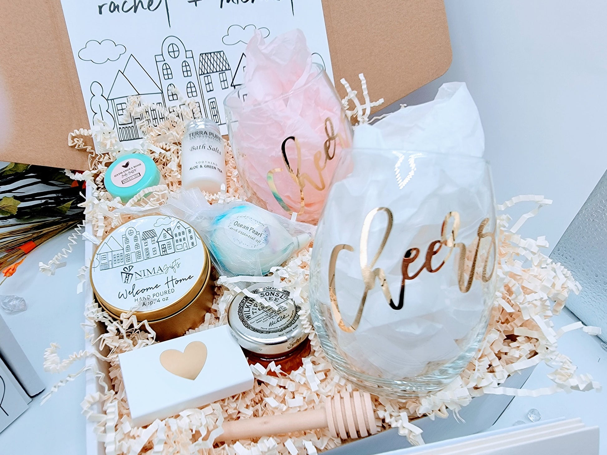 Housewarming Gift Box for Couple New Home House Warming Gift Basket First Home Gift Welcome Home Gift Basket Realtor Closing Gift Box-HWGB02