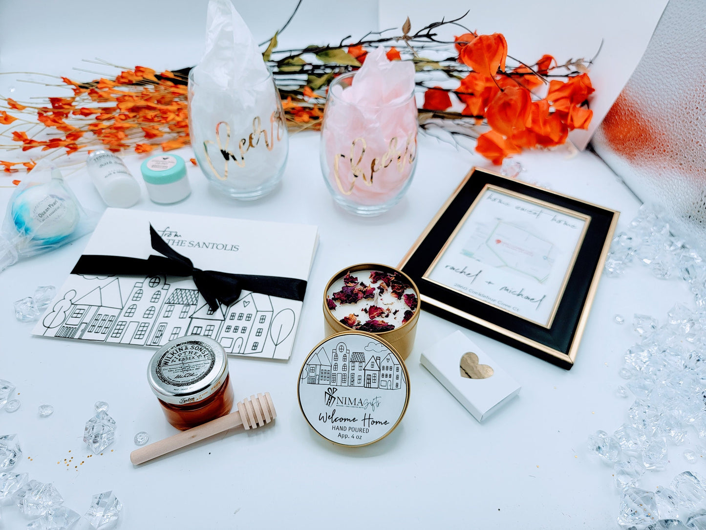 Housewarming Gift Box for Couple New Home House Warming Gift Basket First Home Gift Welcome Home Gift Basket Realtor Closing Gift Box-HWGB02