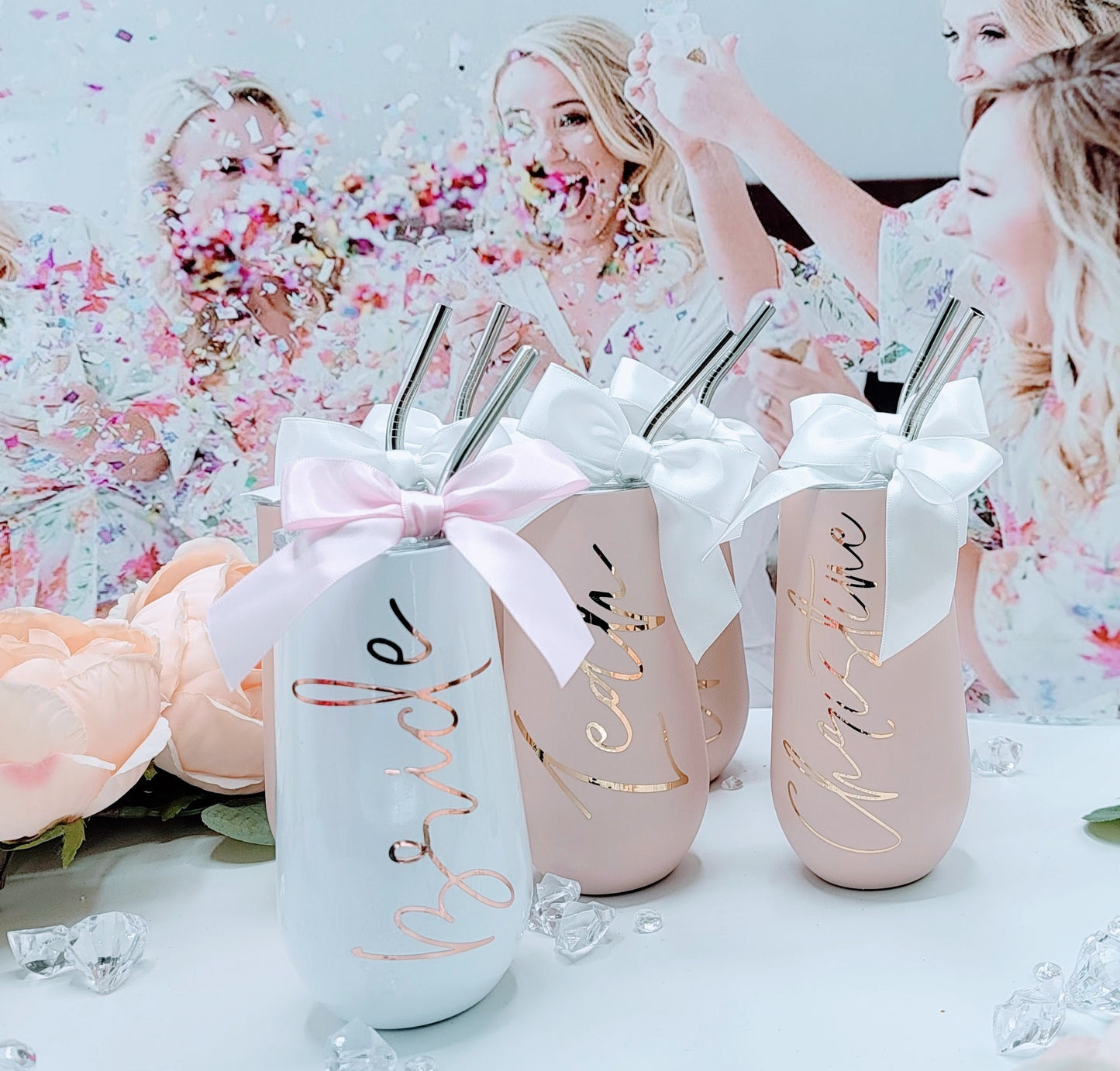 personalized tumbler, bridesmaid gift, wine tumbler, bridal party gifts, custom wine glasses, bachelorette tumbler, champagne flutes, wedding flutes, champagne glasses, personalized gift, bridesmaid tumbler, bridesmaid proposal, nimagiftsco