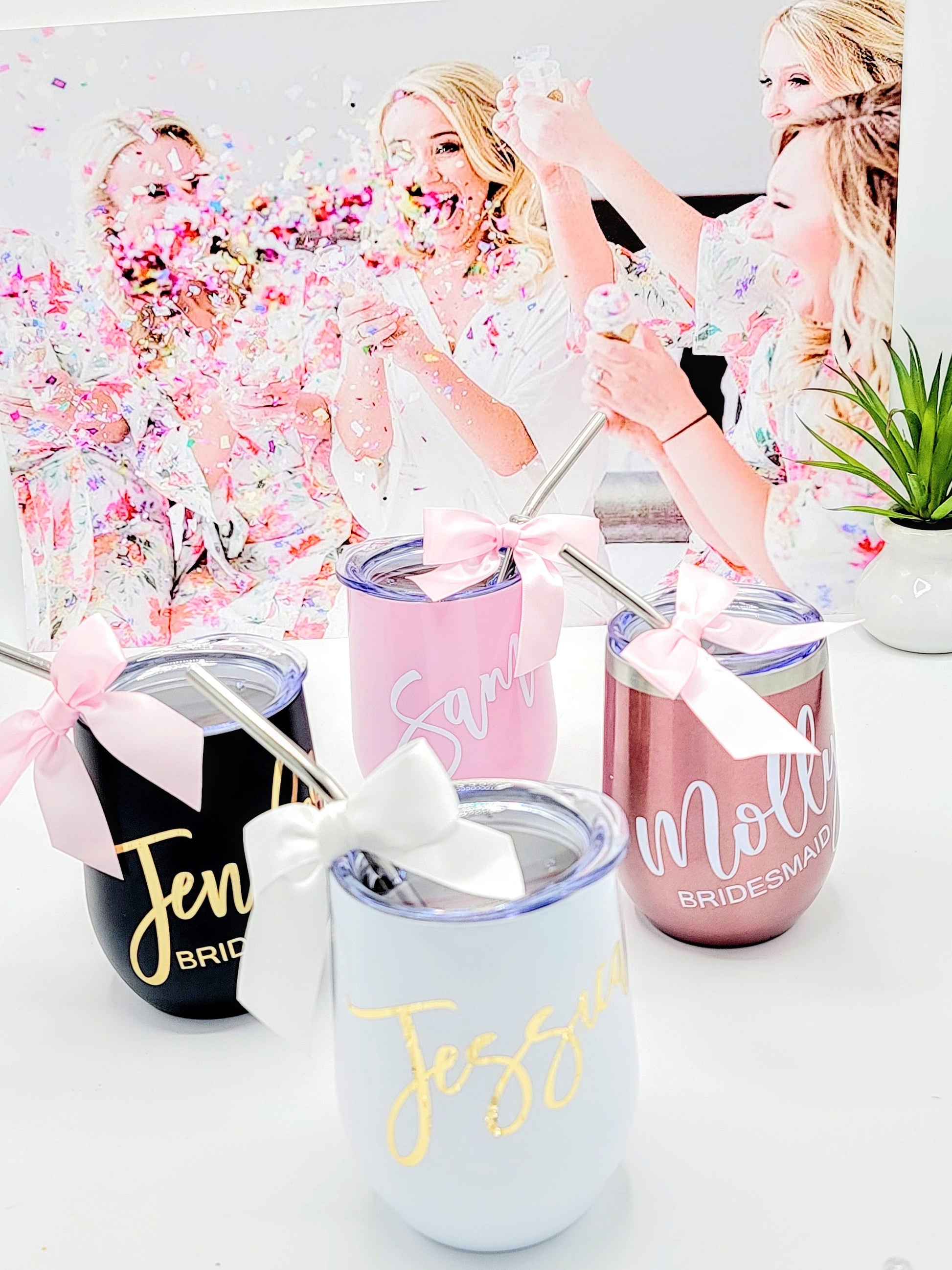 Personalized Wine Tumbler, Bridesmaid Gift, Bridesmaid Proposal, Personalized Wine Glasses, Custom Wine Glasses, Custom Wine Tumbler-BDWT001