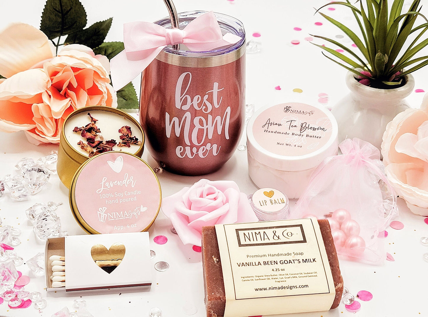 Personalized Mother's Day Spa Gift Box, Self-Care Essentials Gift for Mom