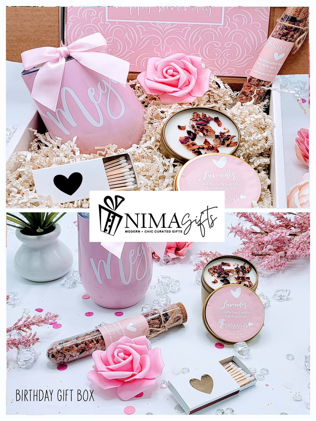 Pink Spa Best Friend Birthday Gifts Box, Birthday Gift Box for Women, Birthday Gifts For Her, Spa Birthday Basket For Friend, Christmas Gifts, Spa Gift Basket, Birthday Box, Gift Box for Women Birthday.