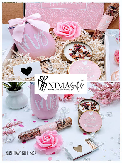 Pink Spa Best Friend Birthday Gifts Box, Birthday Gift Box for Women, Birthday Gifts For Her, Spa Birthday Basket For Friend, Christmas Gifts, Spa Gift Basket, Birthday Box, Gift Box for Women Birthday.