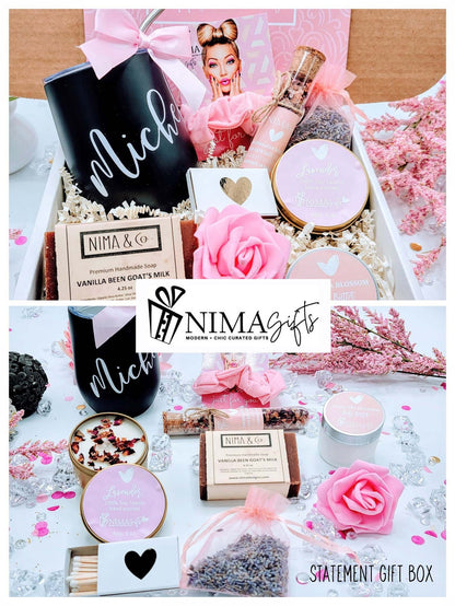 Pink Spa Best Friend Birthday Gifts Box, Birthday Gift Box for Women, Birthday Gifts For Her, Spa Birthday Basket For Friend, Christmas Gifts, Spa Gift Basket, Birthday Box, Gift Box for Women Birthday.