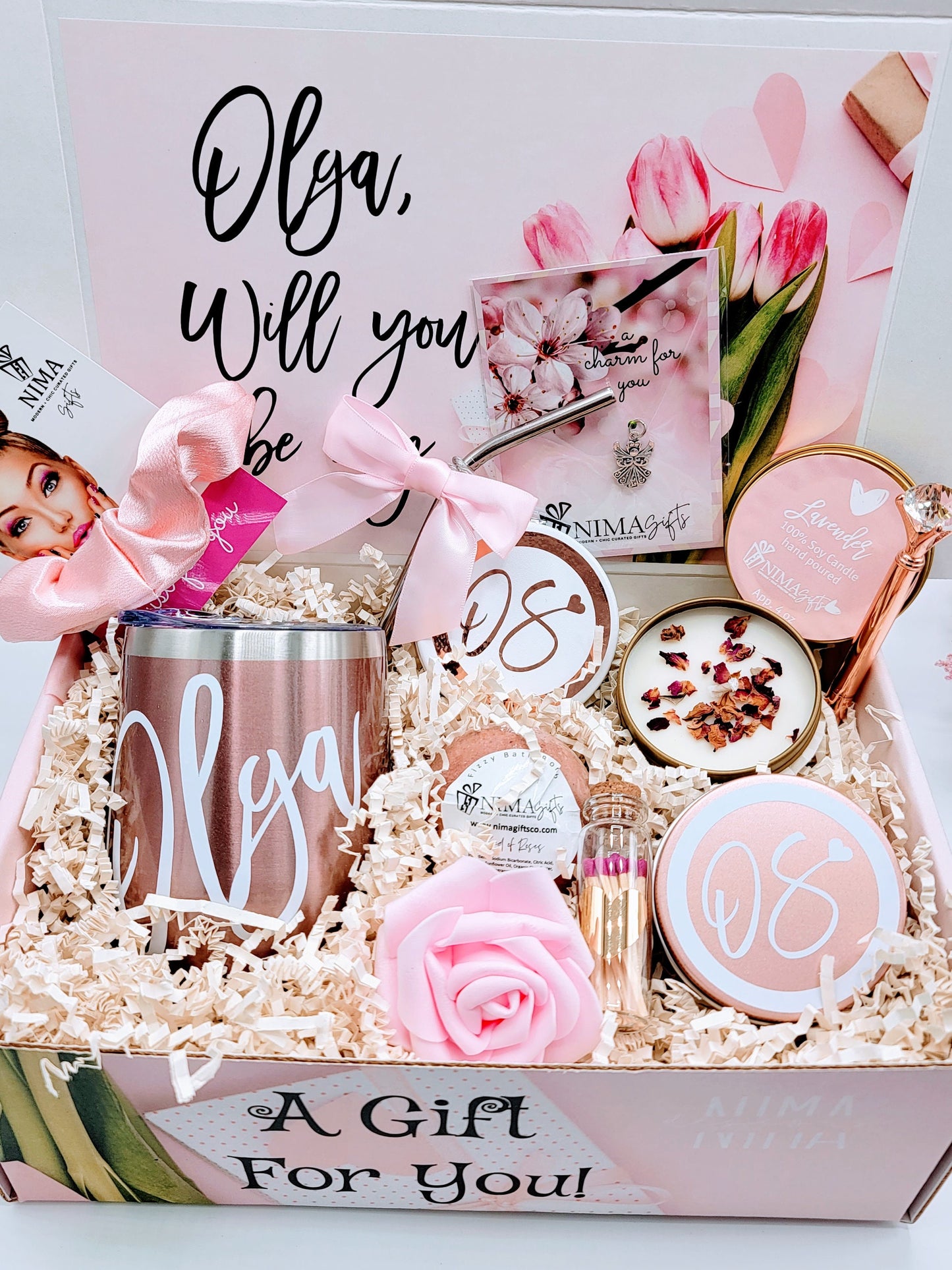 Godmother Proposal Gift Box with Wine Tumbler and Custom Scratch Off Card, Will You be my Godmother Basket, God Parents Proposal Gift-GMPB01