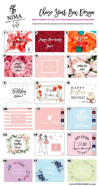 Personalized Luxury Spa Gift Box – Birthday Gift for Mom, Best Friend, or Sister – Self-Care Set – SBDS02