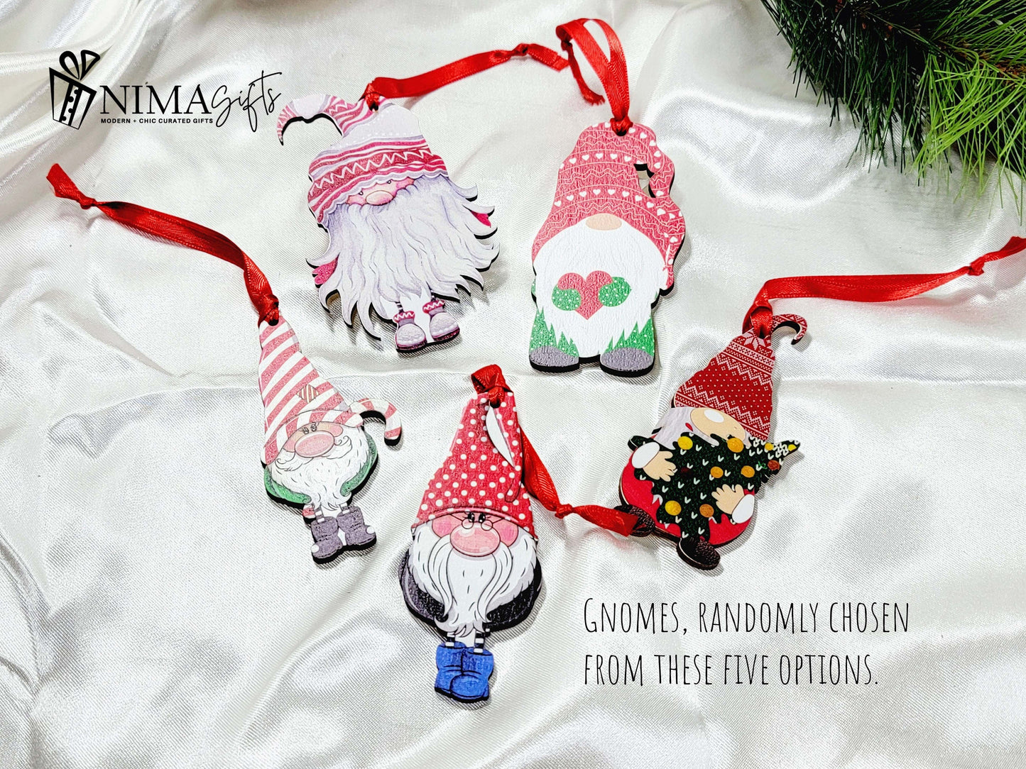 Christmas Gift Box for Women with Cozy Christmas Socks and Gnome Ornament, Christmas Gift Basket for Her Personalized Wine Tumbler - CSB033