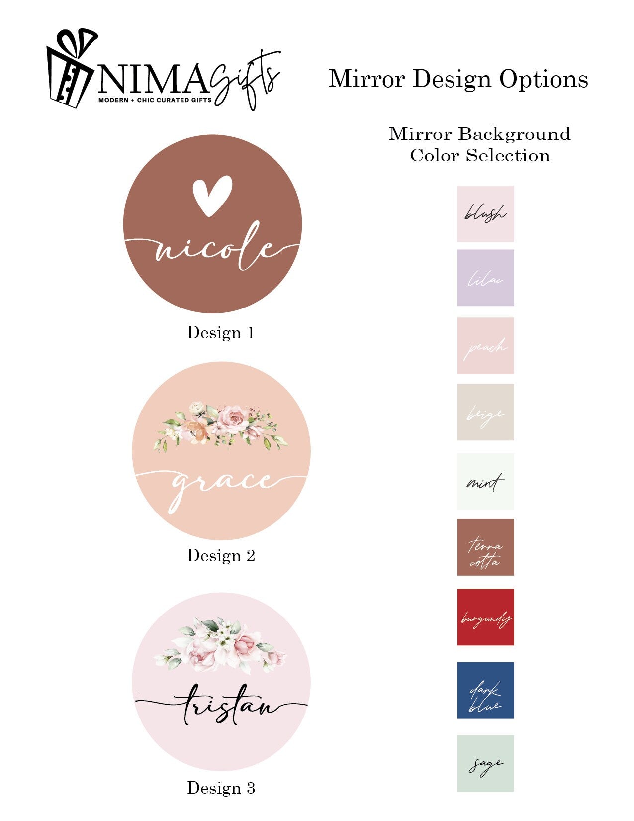 Personalized Flower Girl Compact Mirror | Monogram Mirror for Junior Bridesmaid - FGCM01