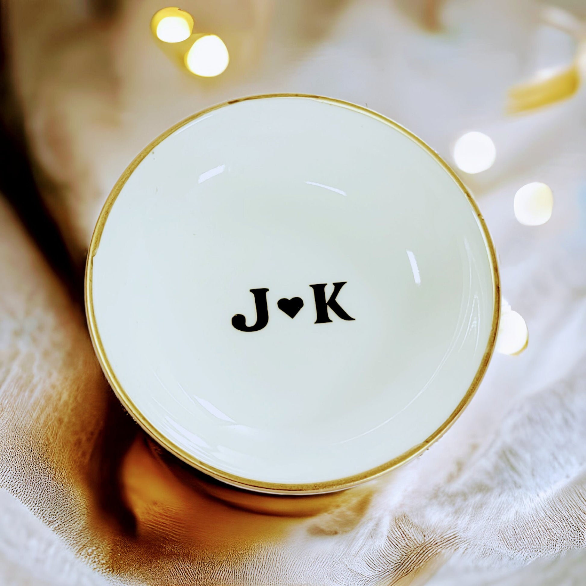 Personalized Ring Dish for Bride, Bridal Shower Gift, Custom Jewelry Dish, Wedding Gift - RD3301