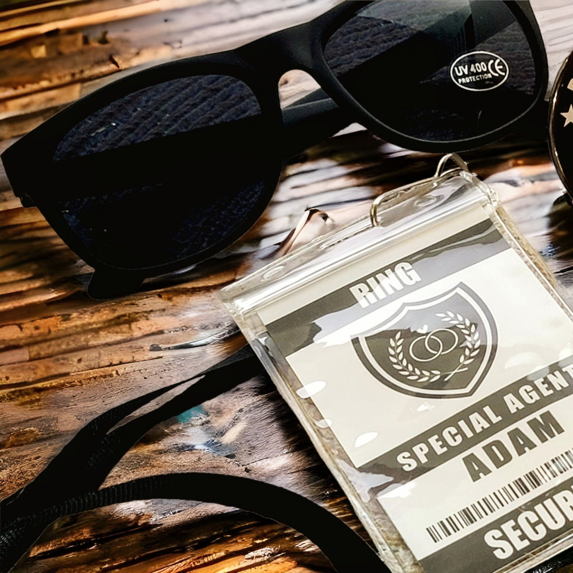 Personalized Ring Security Proposal Gift Box | Ring Bearer Gift Set with Tumbler, Badge & Sunglasses | NIMA Gifts - RBGB02