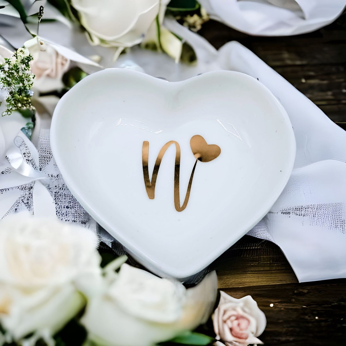 Personalized Ring Dish for Bride, Bridal Shower Gift, Custom Jewelry Dish, Wedding Gift - RD3301