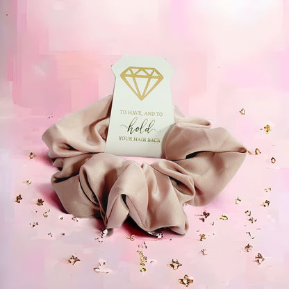 Bridesmaid Scrunchies Silk Satin Soft Hair Scrunchies Hair Accessories for Her Perfect Bridesmaid Proposal Gift Scrunchies - BMGSCR01